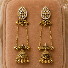 Kashmiri Gulnaar Heritage Earrings