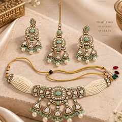 Meher Pearl Kundan Choker Set