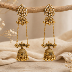 Kashmiri Gulnaar Heritage Earrings