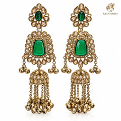 Noor Mahal Kundan Jhumka Earrings