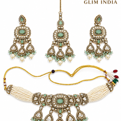 Meher Pearl Kundan Choker Set