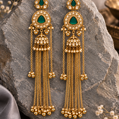 Kashmir Meher Jhumka Cascade Earrings