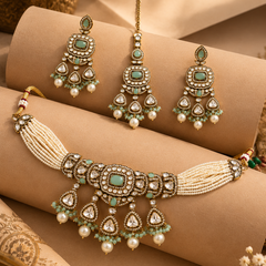 Meher Pearl Kundan Choker Set