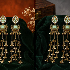 Kashmiri Zoon Bell Cascade Earrings