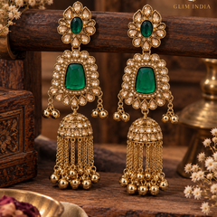 Noor Mahal Kundan Jhumka Earrings