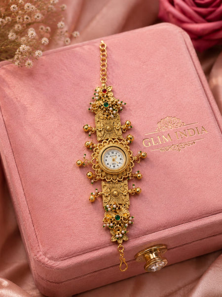 Rajwada Pearl Charm Watch