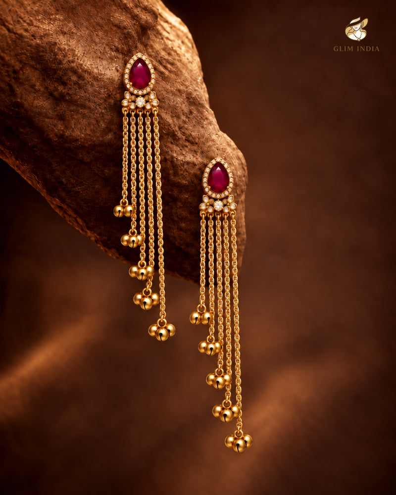 Kashmir Gulnaar Cascade Earrings