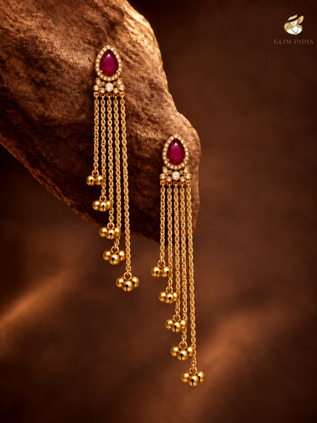 Kashmir Gulnaar Cascade Earrings