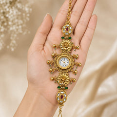 Rajsi Floral Kundan Heritage Jewellery Watch