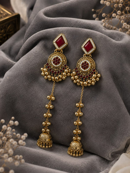 Noor-e-Kashmir Ruby Earrings