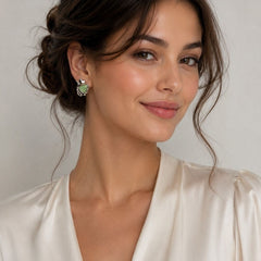 Oxidized Floral Stud Earrings | Earrings for Women