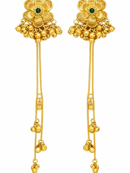 Traditional Floral Jhumka Earrings