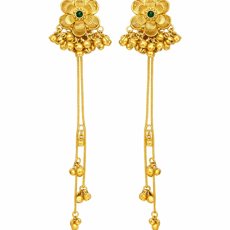 Traditional Floral Jhumka Earrings