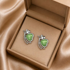 Oxidized Floral Stud Earrings | Earrings for Women