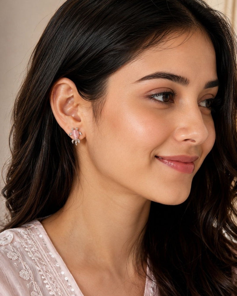 Oxidized Pearl Jhumka Earrings | Earrings for Women