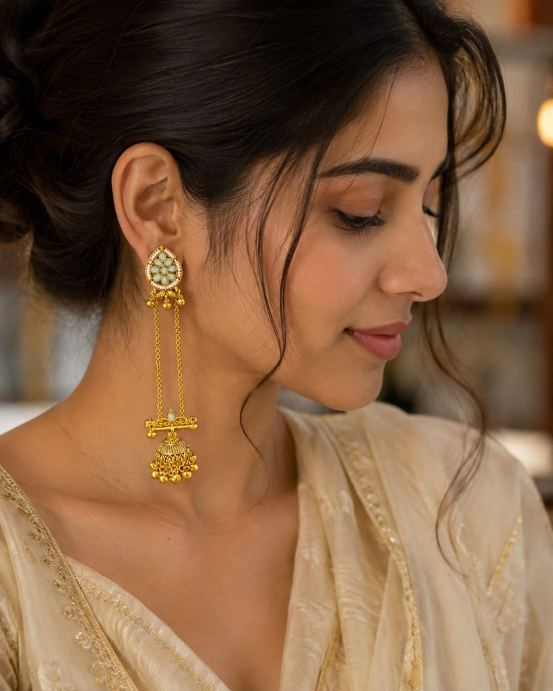 Kashmiri Gulnaar Heritage Earrings