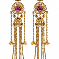 Kashmir Meher Jhumka Cascade Earrings