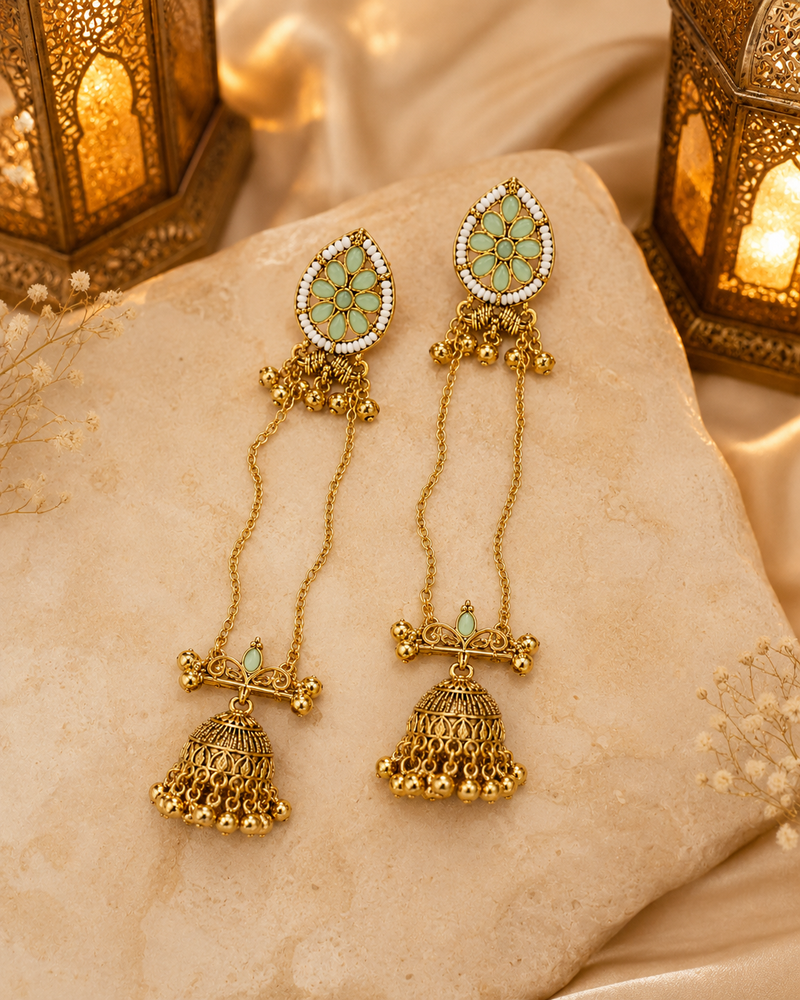 Kashmiri Gulnaar Heritage Earrings