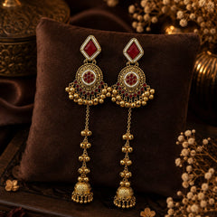 Noor-e-Kashmir Ruby Earrings