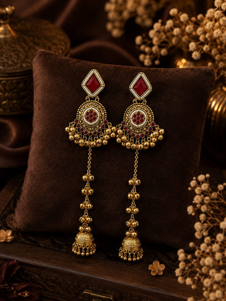Noor-e-Kashmir Ruby Earrings
