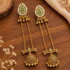 Kashmiri Gulnaar Heritage Earrings