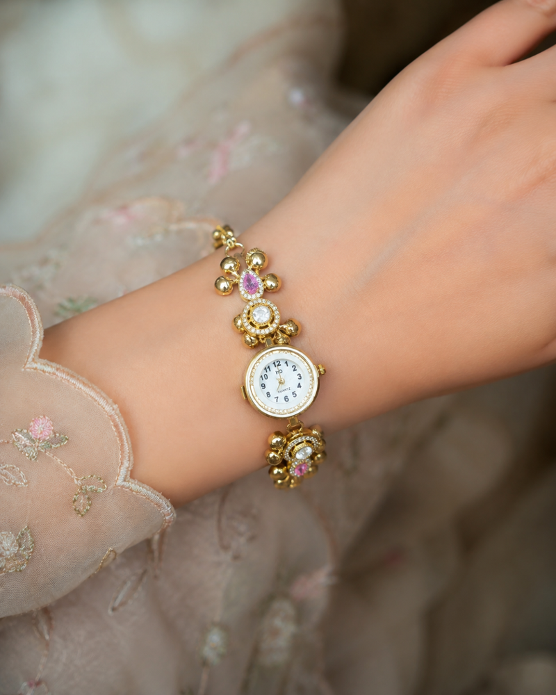Royal Blossom Gold Bracelet Watch
