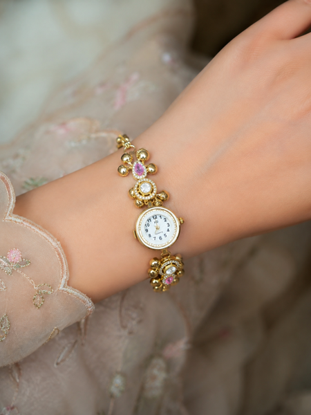 Royal Blossom Gold Bracelet Watch