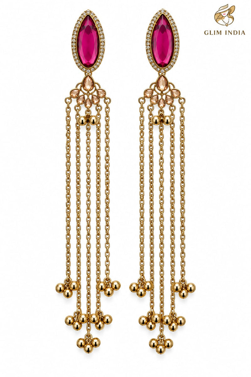 Kashmiri Emerald Jhumka Luxe Earrings