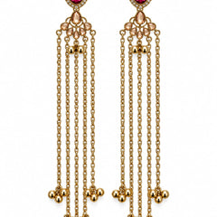 Kashmiri Emerald Jhumka Luxe Earrings