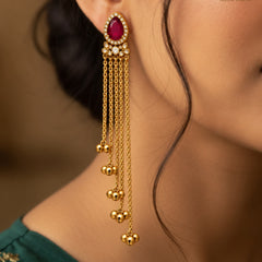 Kashmir Gulnaar Cascade Earrings