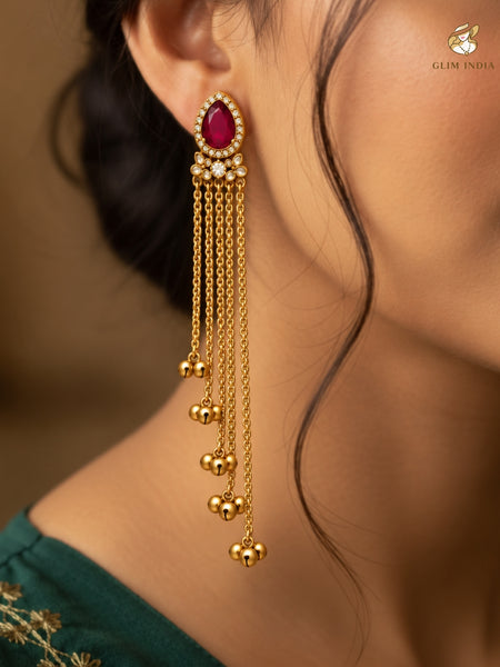 Kashmir Gulnaar Cascade Earrings