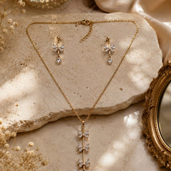Celeste Bow Cascade Necklace Set