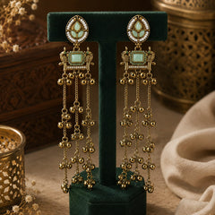 Kashmiri Zoon Bell Cascade Earrings