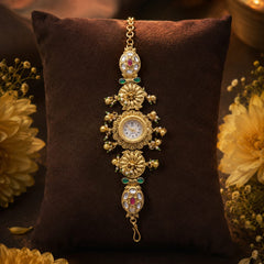 Rajsi Floral Kundan Heritage Jewellery Watch