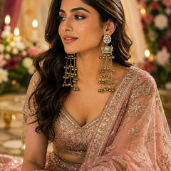 Kashmiri Zoon Bell Cascade Earrings