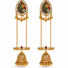 Kashmiri Gulnaar Heritage Earrings