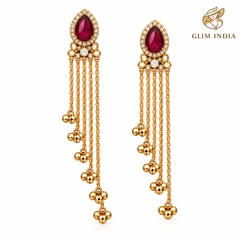 Kashmir Gulnaar Cascade Earrings