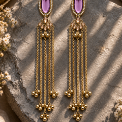 Kashmiri Emerald Jhumka Luxe Earrings