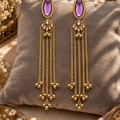 Kashmiri Emerald Jhumka Luxe Earrings