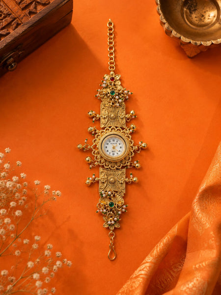 Rajwada Pearl Charm Watch