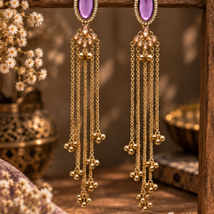 Kashmiri Emerald Jhumka Luxe Earrings
