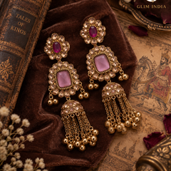 Noor Mahal Kundan Jhumka Earrings