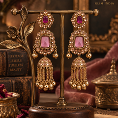 Noor Mahal Kundan Jhumka Earrings