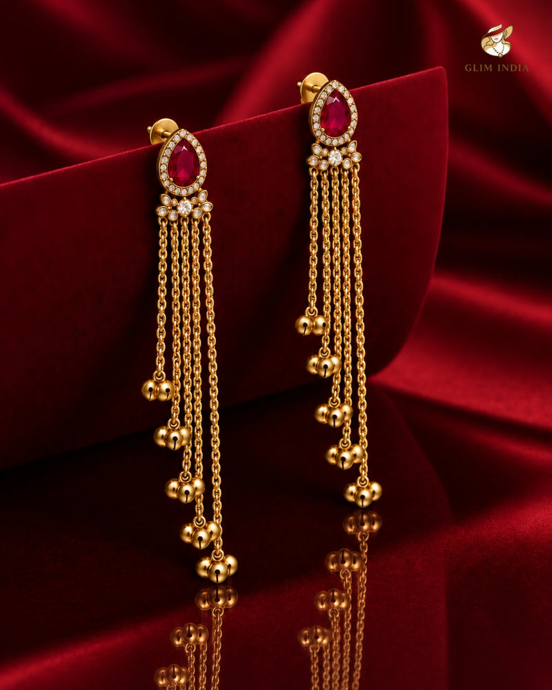 Kashmir Gulnaar Cascade Earrings