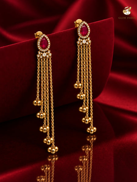 Kashmir Gulnaar Cascade Earrings