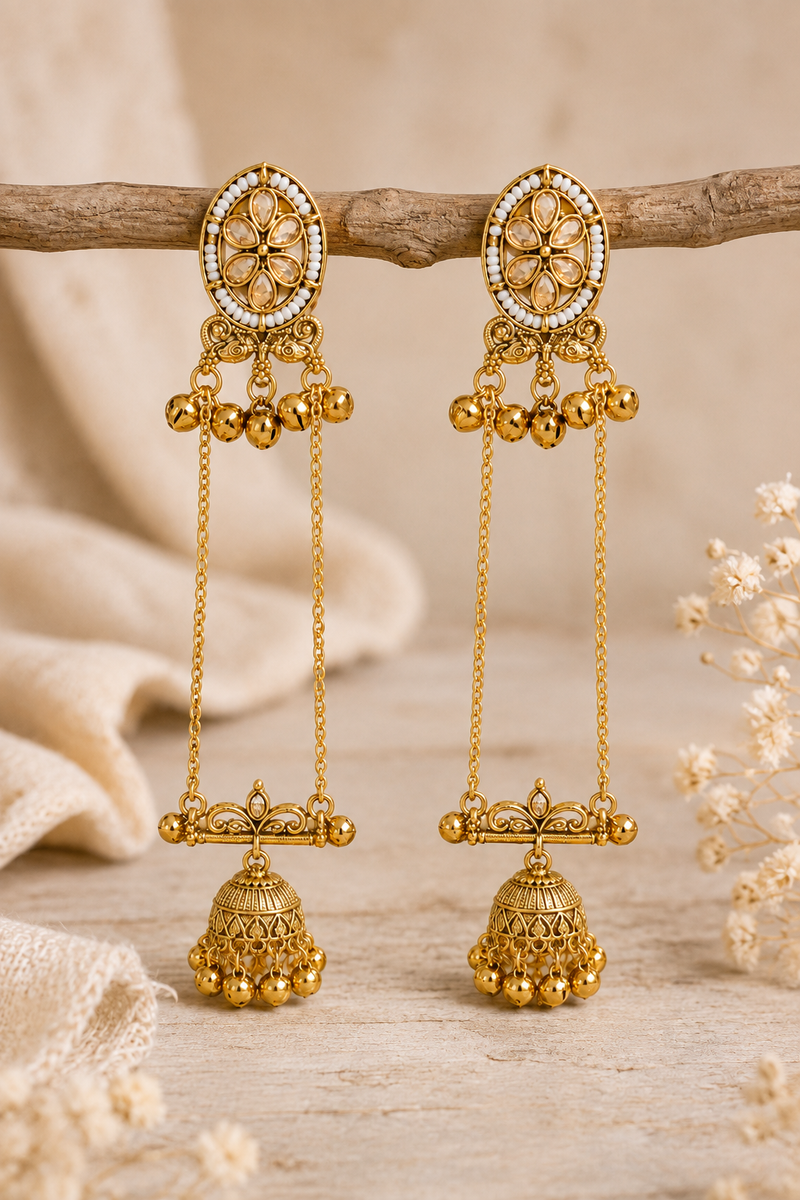 Shalimar Sage Kashmiri Earrings