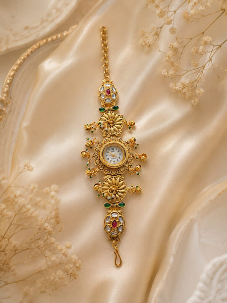 Rajsi Floral Kundan Heritage Jewellery Watch
