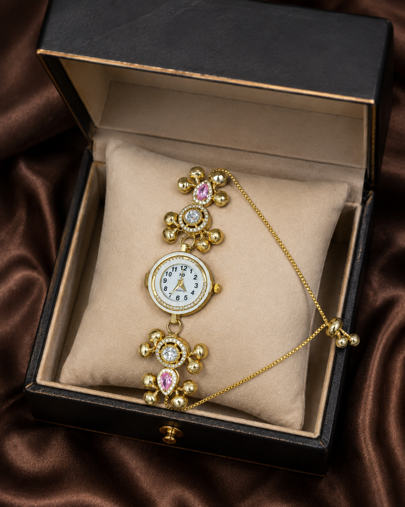 Royal Blossom Gold Bracelet Watch