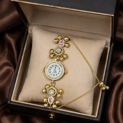 Royal Blossom Gold Bracelet Watch