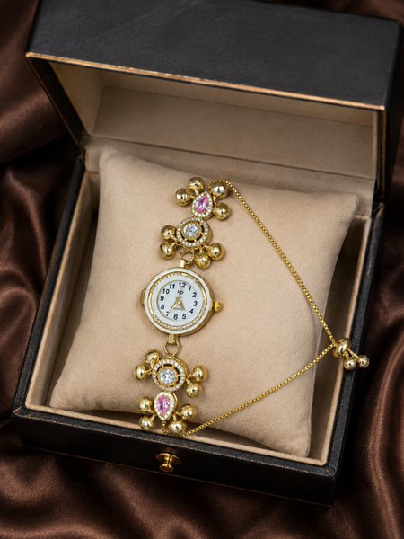 Royal Blossom Gold Bracelet Watch